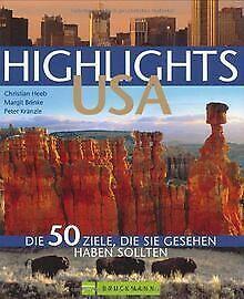 Highlights USA: 50 Ziele, die Sie gesehen haben sollten ..., Livres, Livres Autre, Envoi