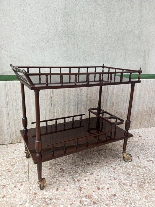 Serveerwagen - Hout, Metaal, Rubber - Serveertafel van, Antiek en Kunst, Curiosa en Brocante