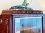 Art Nouveau - Vitrine - bois de noyer ardent - Vitrine