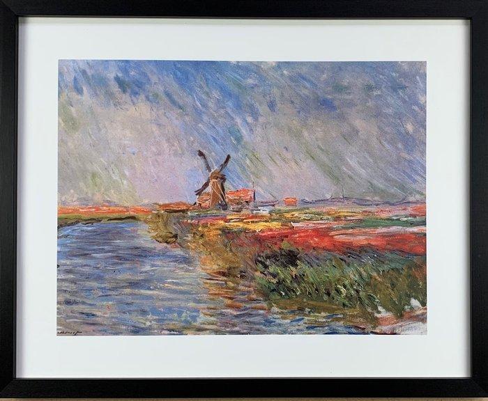 Claude Monet (after) - Champ de Tulipes 40x50cm in Gallery, Antiek en Kunst, Kunst | Tekeningen en Fotografie