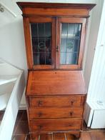 Secretaire - Eik - Glas in lood secretaire, Antiek en Kunst