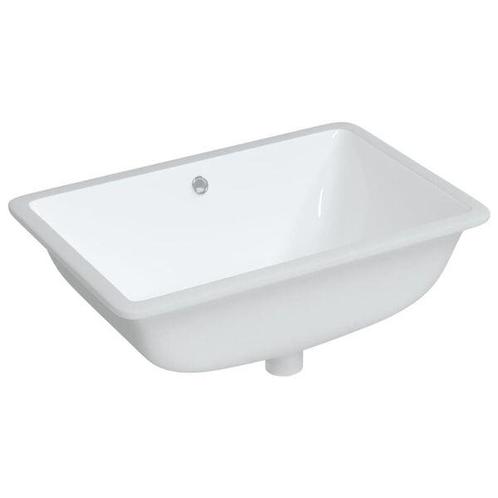 Wastafel 60x40cm Wit Keramiek | Retour Deal | 40% Korting!, Huis en Inrichting, Badkamer | Badkamermeubels, 25 tot 50 cm, Nieuw