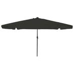 vidaXL Tuinparasol Zwart 395 x 395 x 245 cm Polyester, Verzenden, Nieuw
