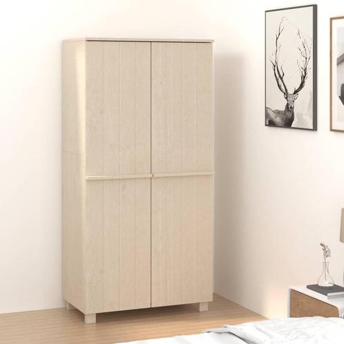 vidaXL Kledingkast HAMAR 89x50x180 cm massief grenenhout, Huis en Inrichting, Kasten | Kleerkasten, Nieuw, Verzenden