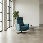 Leren handmatige relaxfauteuil Pride - Toledo Turquoise, Huis en Inrichting, Nieuw, Ophalen of Verzenden, Modern, 50 tot 75 cm