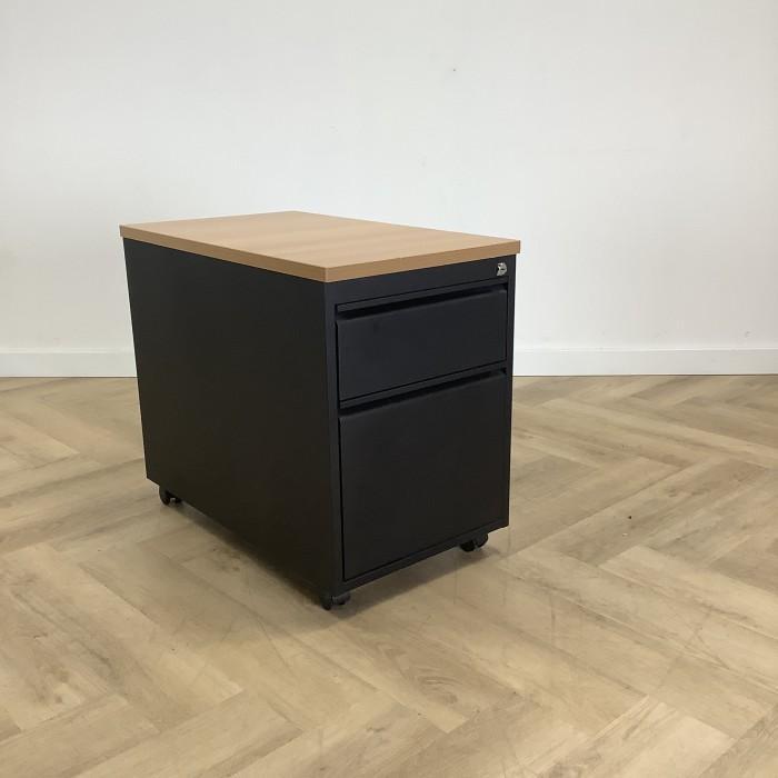 ladeblok vv 2 lades + sleutel (hxbxd) 65x45x75 cm, Zwart -, Huis en Inrichting, Kasten | Overige, Gebruikt