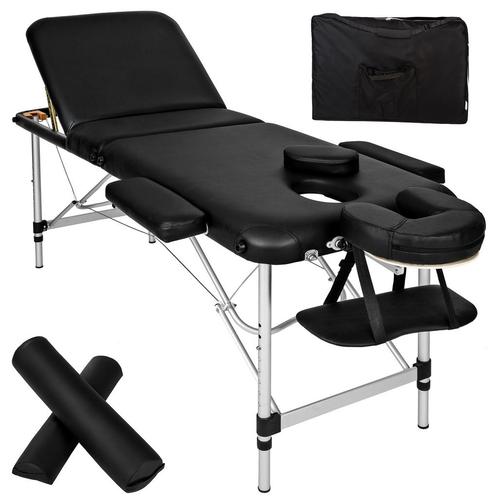 3 zones massagetafel met 5cm matras, rolkussens en aluminium, Sports & Fitness, Produits de massage, Envoi