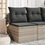 vidaXL Tuinbank zonder armleuning met kussens poly rattan, Verzenden, Nieuw