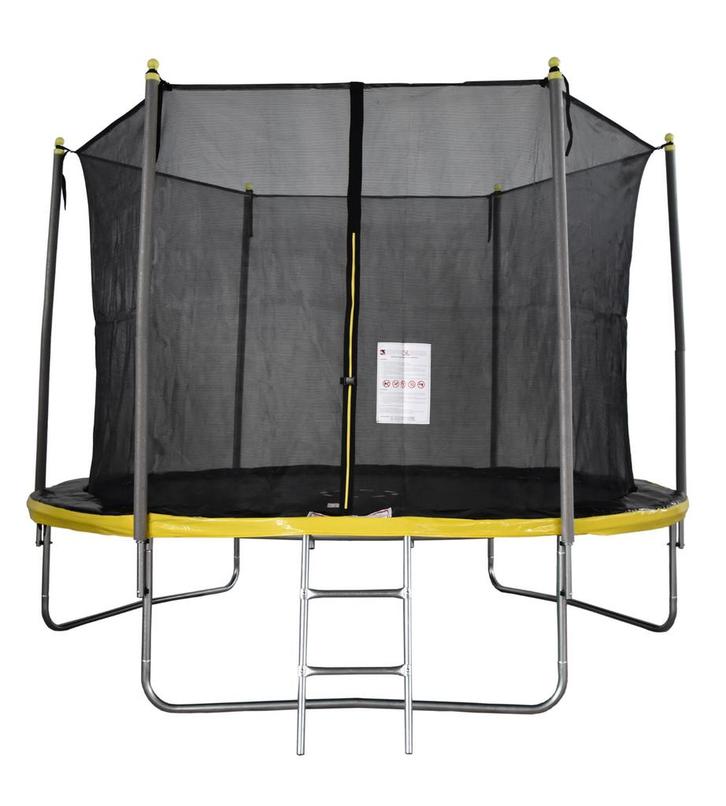 Trampoline 305cm geel/zwart | Premium | OP=OP, Tuin en Terras, Overige Tuin en Terras, Nieuw, Ophalen of Verzenden