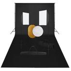 vidaXL Fotostudioset met softboxlampen, achtergrond en, Verzenden, Nieuw