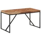 vidaXL Eettafel 140x70x76 cm massief acaciahout en mangohout, Huis en Inrichting, Verzenden, Nieuw