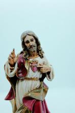 sculptuur, Sagrado Coração de Jesus - 20.5 cm - Hout