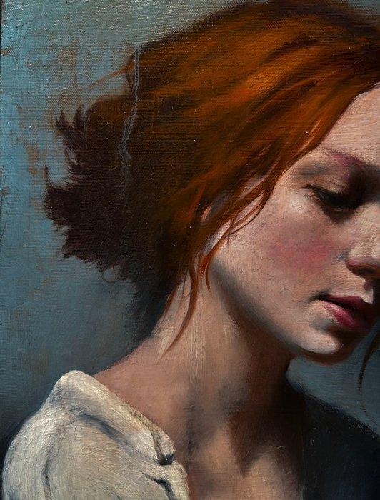 Robina Yasmin - Contemplation, Antiek en Kunst, Kunst | Schilderijen | Modern