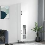 vidaXL Hoge kast 34,5x34x180 cm bewerkt hout wit, Huis en Inrichting, Kasten | Dressoirs, Verzenden, Nieuw