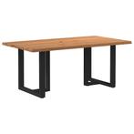 vidaXL Eettafel rechthoekig 180x100x74 cm massief eikenhout, Huis en Inrichting, Verzenden, Nieuw