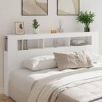 vidaXL Tête de lit à LED blanc 200x18,5x103,5 cm bois, Neuf, Verzenden