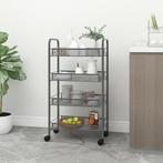 vidaXL Keukentrolley 4-laags 46x26x85 cm ijzer grijs, Huis en Inrichting, Verzenden, Nieuw