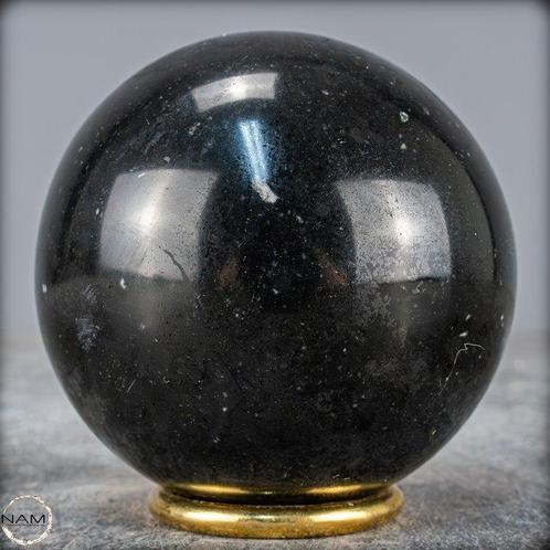 Tourmaline noire naturelle Sphère, du Brésil- 732.35 g, Verzamelen, Dierenverzamelingen