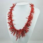 Bloedkoraal - Verguld, Zilver - Halsketting - Middellandse, Antiek en Kunst, Curiosa en Brocante