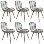 vidaXL Chaises à manger lot de 6 marron rotin naturel, Verzenden, Neuf