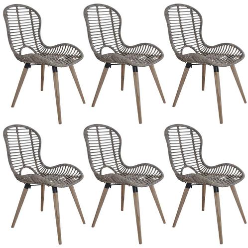 vidaXL Chaises à manger lot de 6 marron rotin naturel, Maison & Meubles, Chaises, Neuf, Envoi