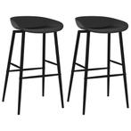 vidaXL Chaises de bar lot de 2 noir, Maison & Meubles, Verzenden, Neuf