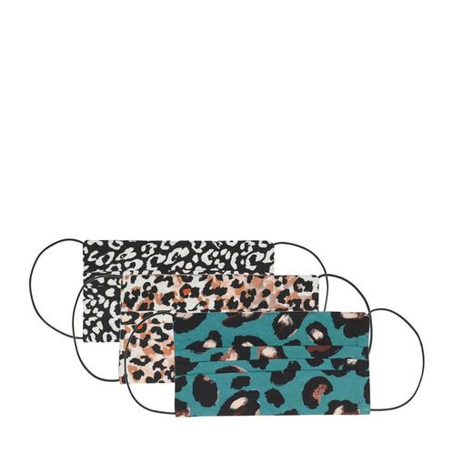 JACQUELINE DE YONG mondkapje met panterprint - set van 3..., Handtassen en Accessoires, Uiterlijk | Parfum, Nieuw, Verzenden