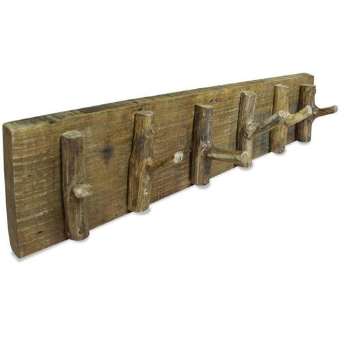 vidaXL Kapstok 60x15 cm massief gerecycled hout, Maison & Meubles, Accessoires pour la Maison | Portemanteaux, Envoi