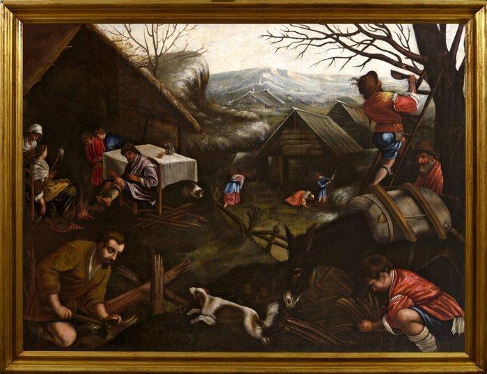 Jacopo Bassano (1510-1592), Kring van - Allegoria, Antiek en Kunst, Kunst | Schilderijen | Klassiek