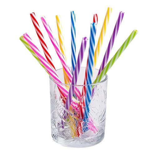Rietjes Plastic Herbruikbaar 21cm 12st, Hobby en Vrije tijd, Feestartikelen, Nieuw, Verzenden