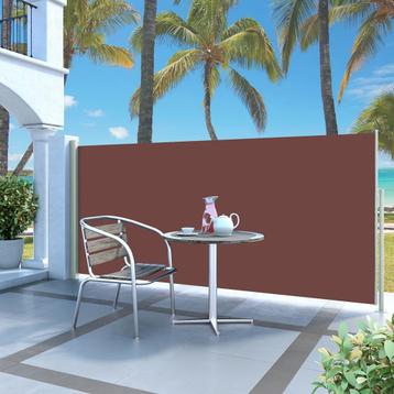 vidaXL Windscherm uittrekbaar 140x300 cm bruin, Verzenden