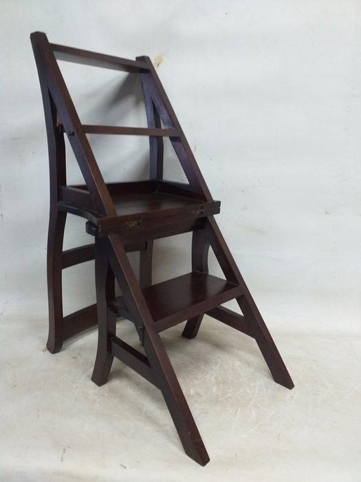 Trapje - Hout - Bibliotheek trapje/stoel, Antiek en Kunst, Kunst | Designobjecten