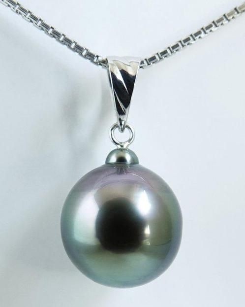 Zonder Minimumprijs - Hanger - 18 karaat Witgoud Parel -, Handtassen en Accessoires, Antieke sieraden