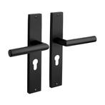 Geveerde deurklink Ferro met profielcilinder gat, Doe-het-zelf en Bouw, Ophalen of Verzenden, Nieuw, IJzer, Klink of Kruk