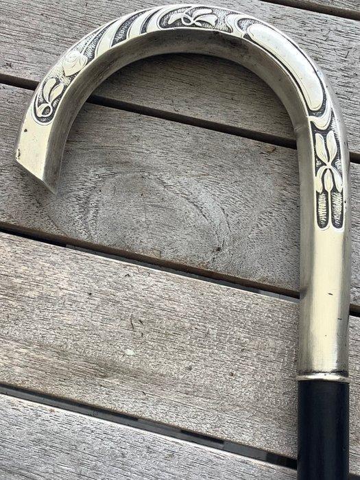 Wandelstok - .800 zilver - Canne crosse zilver motief, Antiek en Kunst, Antiek | Overige Antiek