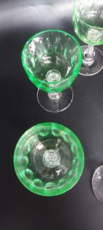 Val Saint Lambert - Verre à porto (6) - Olivier - Cristal,, Antiek en Kunst