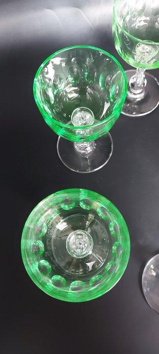 Val Saint Lambert - Verre à porto (6) - Olivier - Cristal,, Antiek en Kunst, Antiek | Glaswerk en Kristal