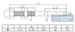 Rvs Pers Stud Terminals 3mm Links, Nieuw, Verzenden