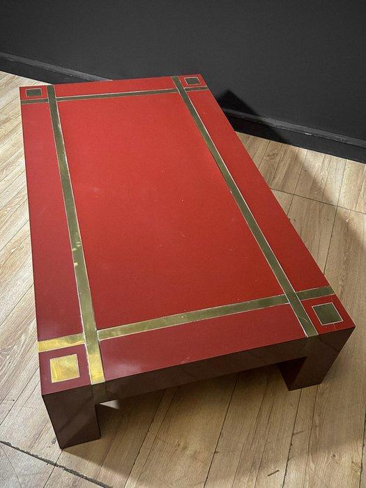 Middentafel - Hout, Verguld messing - Tafeltje Vintage, Antiek en Kunst, Curiosa en Brocante