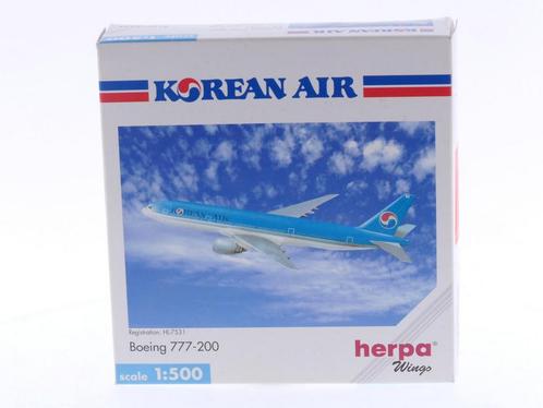 Schaal 1:500 Herpa 506458 Korean Air Boeing 777-200 Reg.n..., Hobby & Loisirs créatifs, Modélisme | Avions & Hélicoptères, Enlèvement ou Envoi