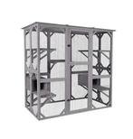 MaxxPet Kattenkooi - kattenvolière - 166x90x180cm Grijs, Animaux & Accessoires, Accessoires pour chats, Ophalen of Verzenden