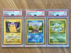Pokémon - 3 Graded card - Pikachu 87/130 Squirtle 93/130, Hobby en Vrije tijd, Nieuw