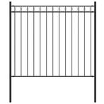 vidaXL Tuinhek staal 1,7x0,8 m zwart, Tuin en Terras, Verzenden, Nieuw