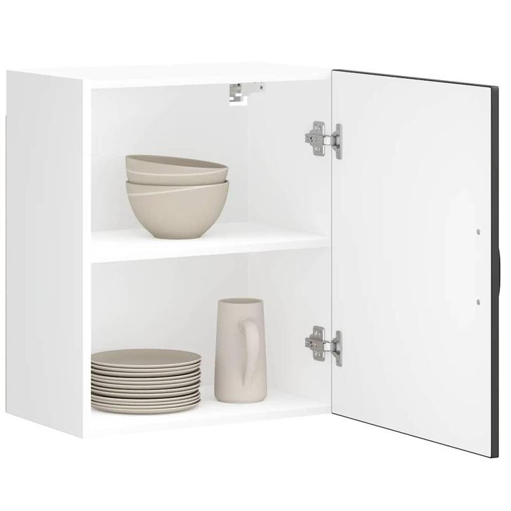 vidaXL Keukenwandkast Lucca bewerkt hout zwart, Huis en Inrichting, Kasten | Overige, Nieuw, Verzenden