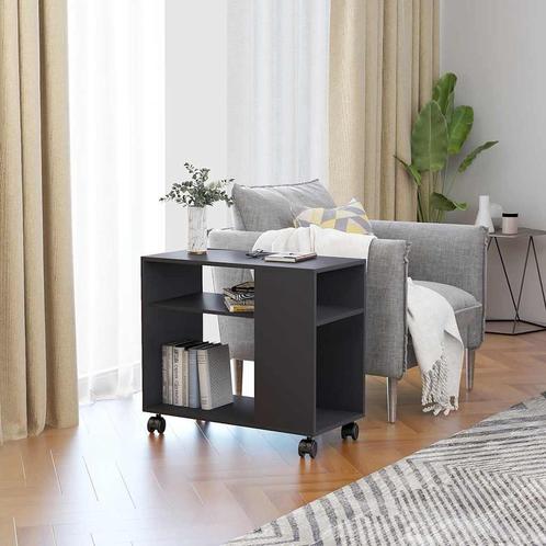 vidaXL Bijzettafel 70x35x55 cm bewerkt hout grijs, Huis en Inrichting, Tafels | Bijzettafels, Nieuw, Verzenden