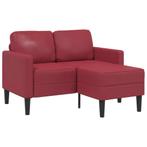 vidaXL 2-zitsbank met chaise longue L-vormig wijnrood 125 cm, Huis en Inrichting, Verzenden, Nieuw
