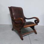Fauteuil - Teck - cuir, Maison & Meubles