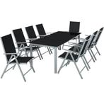 tectake Aluminium zitgroep 8+1 - zilver, Tuin en Terras, Tuinsets en Loungesets, Verzenden, Nieuw