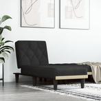 Zwarte fluwelen chaise longue | Retour Deal | 40% Korting!, Huis en Inrichting, Eenpersoons, Verzenden, Minder dan 75 cm, Nieuw