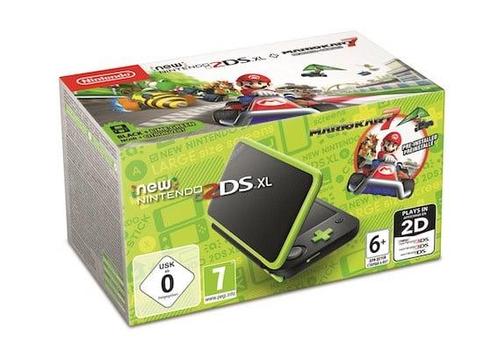 New Nintendo 2DS XL Zwart/Groen in Doos + Mario Kart 7 (N..., Games en Spelcomputers, Spelcomputers | Nintendo 2DS en 3DS, Zo goed als nieuw